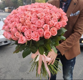 51 pembe gül buketi 